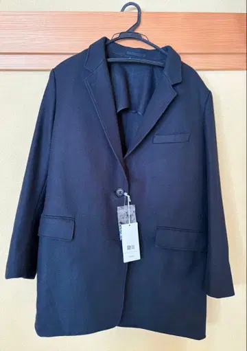 [ 택 포함 새상품 ] Uniqlo U 울 블렌드 자켓+ 네이비 XXL