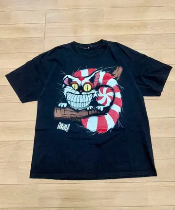 이상한 나라의 앨리스 체셔 고양이 90s 티셔츠 L-XL