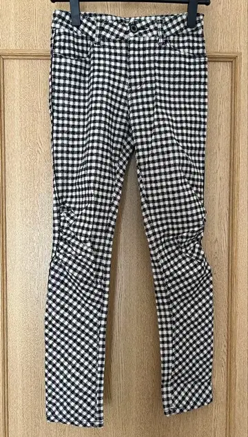 더블 스탠다드 깅엄 체크 캐주얼 팬츠 일본제