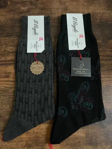 [ 미사용 택 포함 ] IL REGALO 일레갈로 삭스 25-26cm