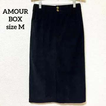 아무르 박스 [ M ] 타이트 스커트 코듀로이 블랙 슬릿 있음
