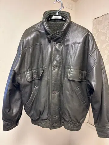 남성용 가죽 자켓 M 짙은 갈색 양가죽