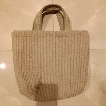 카키 퀼팅 토트백 미사용 새상품 누비백 L 사이즈