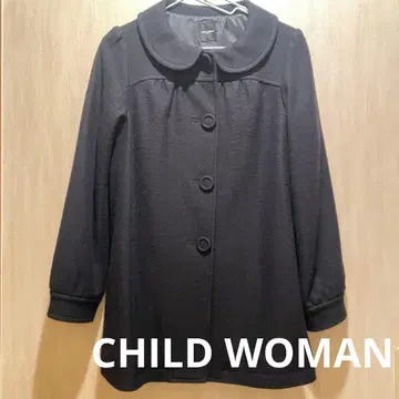 CHILD WOMAN 블랙 울 코트