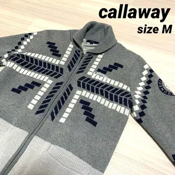 [새상품급] callaway 풀 집업 니트 자켓 M 스트레치 총 안감