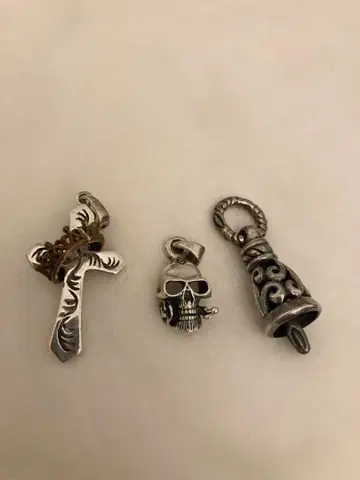 실버 목걸이 탑 3점