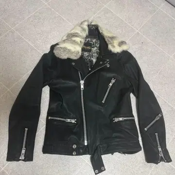 RNA 라무 가죽 라이더 자켓