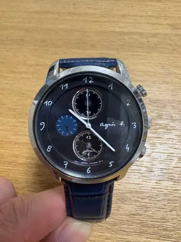 애니에스 베이 솔라 시계 네이비