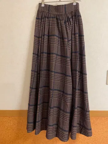 오블리 obli 스커트 브라운