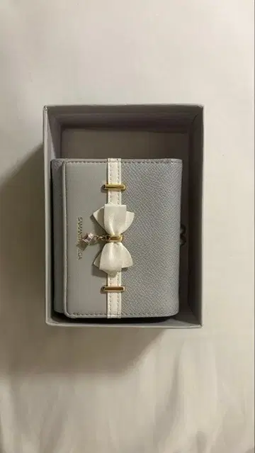 SAMANTHAVEGA 바이컬러 악센트 리본 접이식 지갑