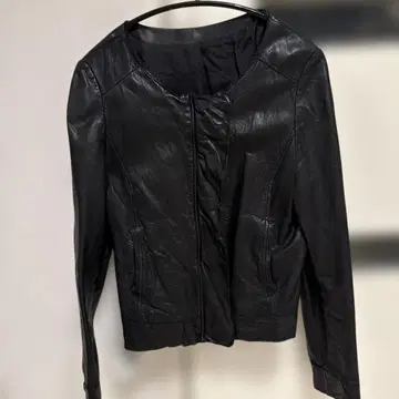 UNITED ARROWS 라무 가죽 자켓 사이즈 38 애로우즈 블랙