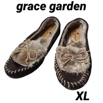 방한 대책 grace garden 인조 모피 모카신 신발 XL