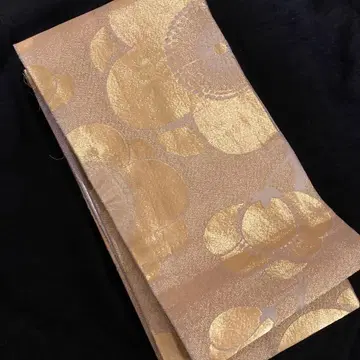 금채 꽃무늬 리버서블 반폭 오비