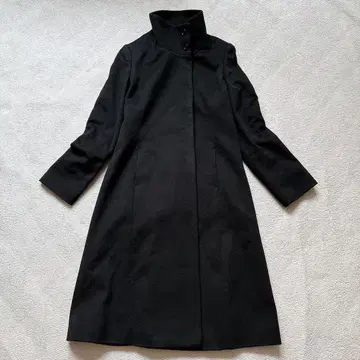 아나이 캐시미어 100 롱 코트 38 스탠드 카라 블랙