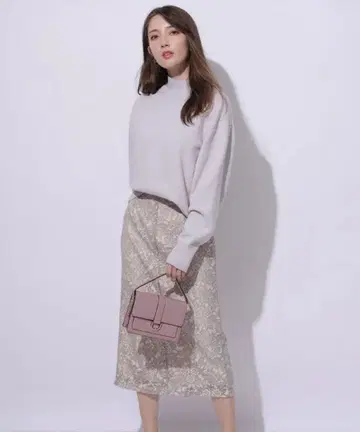 하이넥 울 캐시미어 풀오버 니트 그레이지