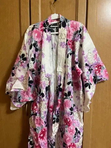 플라워 프린트 유카타 오비 세트