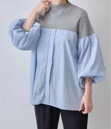 [ 새상품 ] 비어즐리 BEARDSLEY 리브 니트 콤비 셔츠