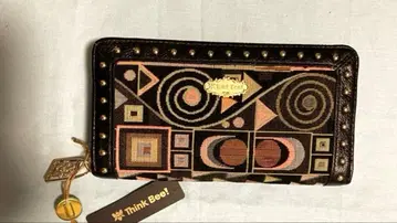 Think Bee! 고블랑 직조, 기하학 패턴 장지갑