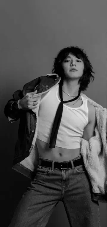 [ 초레어 ] Calvin Klein 데님 보아 자켓 정국 착용