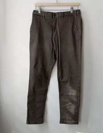 GU (82/남성용) 치노 팬츠 테이퍼드 팬츠 카키 계열