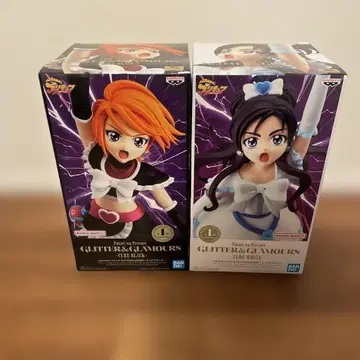 빛의 전사 프리큐어 피규어 2체 세트 큐어 화이트 큐어 블랙