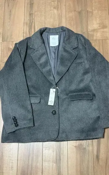 빅 체스터 코트 M 그레이 샤기