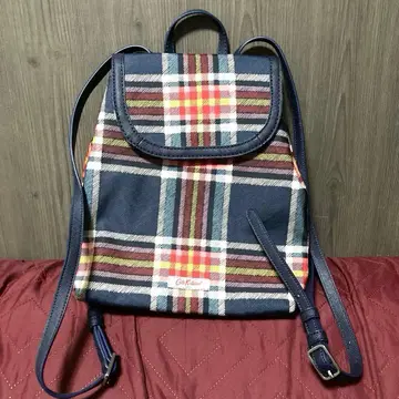 캐스키드슨 체크 무늬 미니 백팩