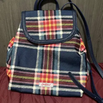 캐스키드슨 체크 무늬 미니 백팩