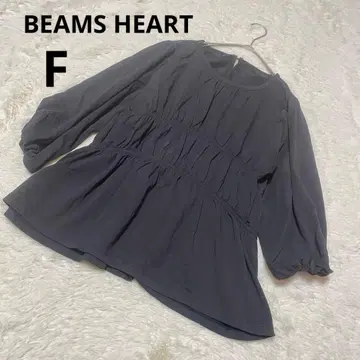 빔즈하트 7부 소매 티셔츠 블랙 무지 면 상의 /F