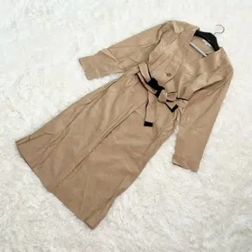 niko and - 롱 원피스 벨트 포함 레이온 소재 베이지