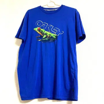 OAKLEY 개구리 프린트 T셔츠 파랑 해외 구제 의류