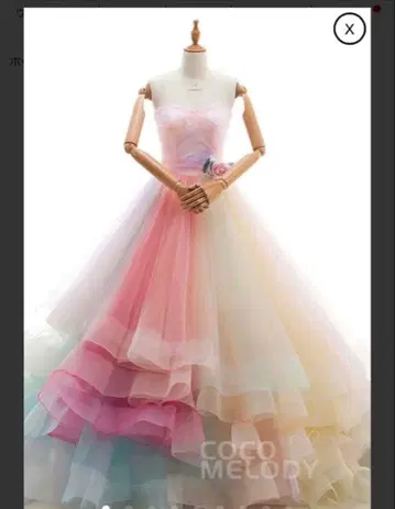 [ 7호 ] 코코멜로디 레인보우 드레스 컬러 드레스