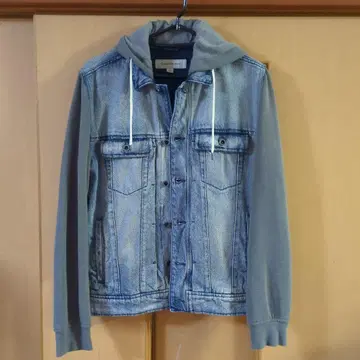 Calvin Klein Jeans 후드 부착 데님 자켓 S