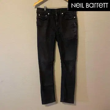 NEIL BARRETT 블랙 그레이 스키니 데님 이탈리아제 29인치