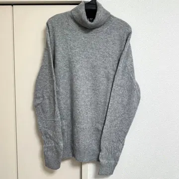 유니클로 그레이 터틀넥 캐시미어 100% XL 351-409182