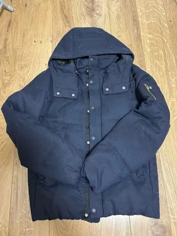 나노 유니버스 후드 부착 다운 자켓 L 네이비 남성용