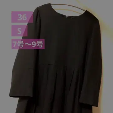 아나텔리어 Anatelier 7부 소매 원피스 블랙 모 100%