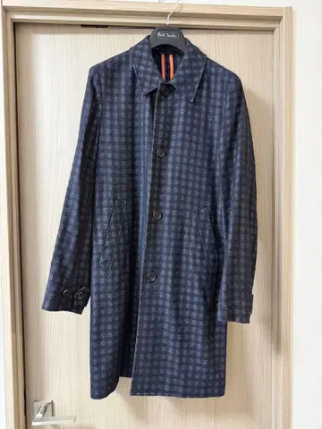 폴 스미스 섀도우 체크 스텐카라 코트