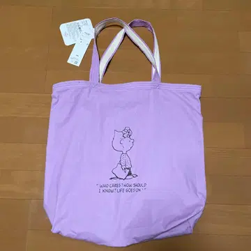 스누피 코튼 린넨 백