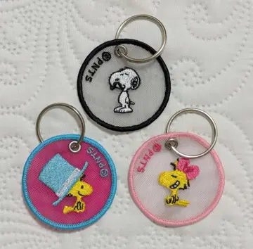 [PEANUTS] 자수 시어 키링 스누피 우드스탁