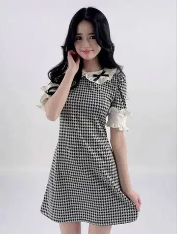 JILTU pepit 프릴 리본 원피스 1