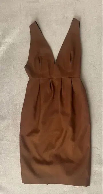 SNIDEL 브라운 V넥 타이트 원피스 S
