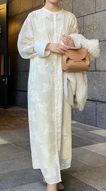 카프리슈 레마쥬 자카드 시어 원피스