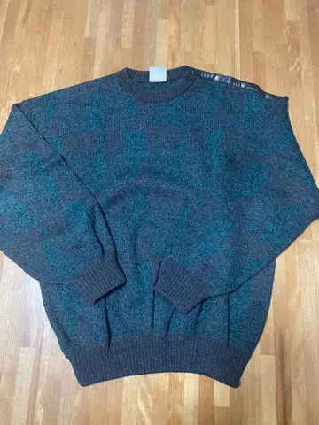 marek 브라운 터콰이즈 니트 스웨터