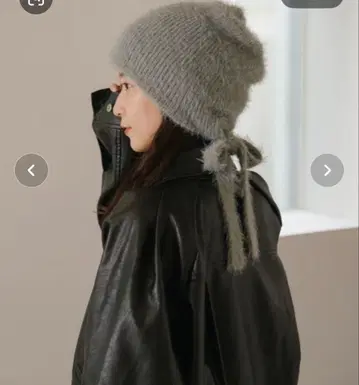 Kastane 퍼 리본 비니 그레이 FREE