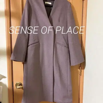 SENSE OF PLACE 센스 오브 플레이스 울 비버 노카라 코트