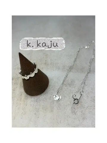 k. kaju 실버 반지&목걸이 세트