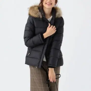 ANY SIS 엘레강트 라이트 타프타 숏 다운 M 사이즈 블랙