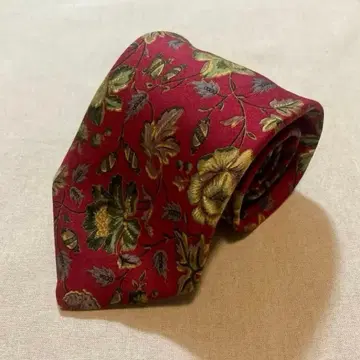 브룩스브라더스 넥타이 USA제 꽃무늬 빨간색