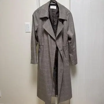 any SiS 체크 무늬 롱 코트 사이즈 2